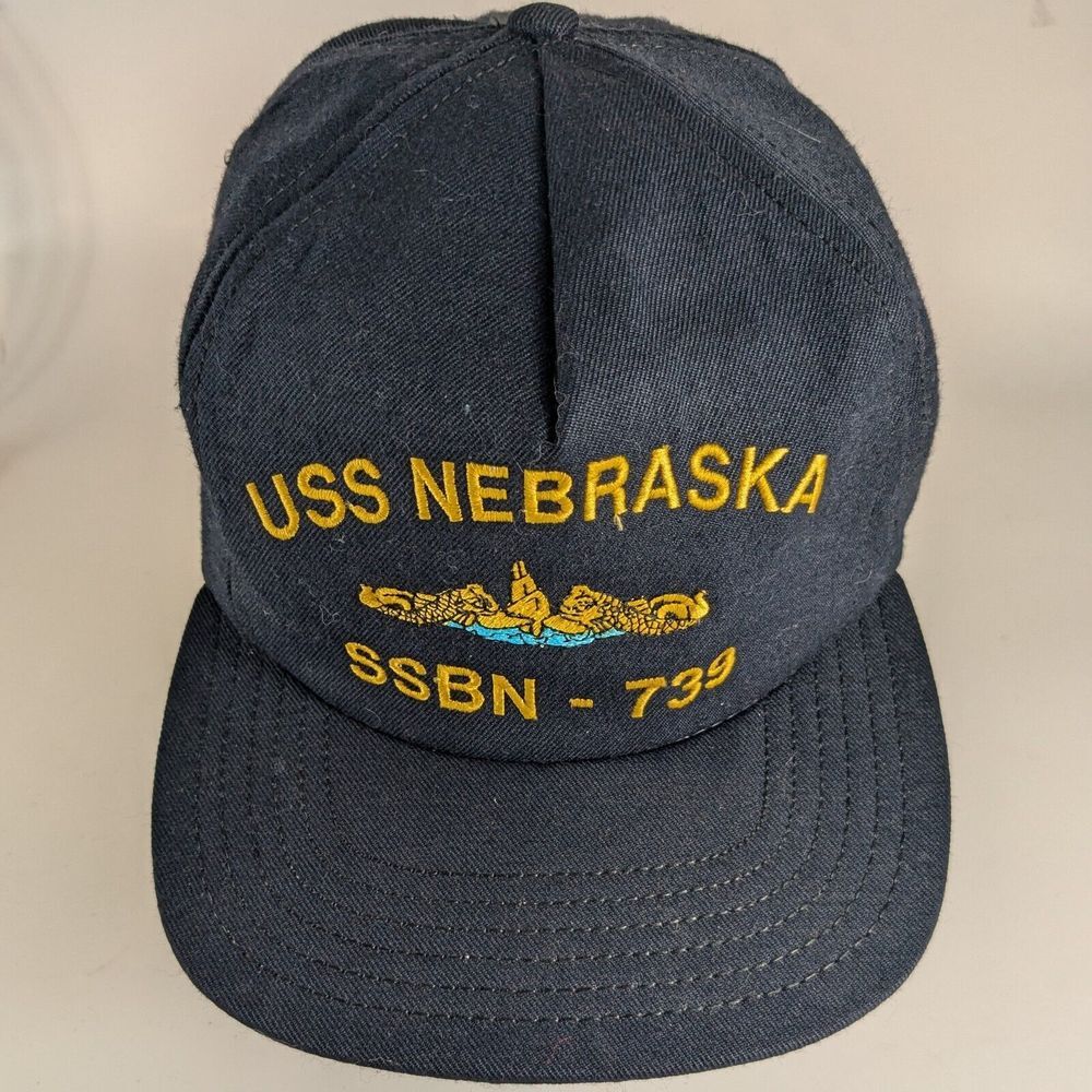 USS Nebraska SSBN-739 Submarine Strapback‎ United States Navy USA Made Cap Hat